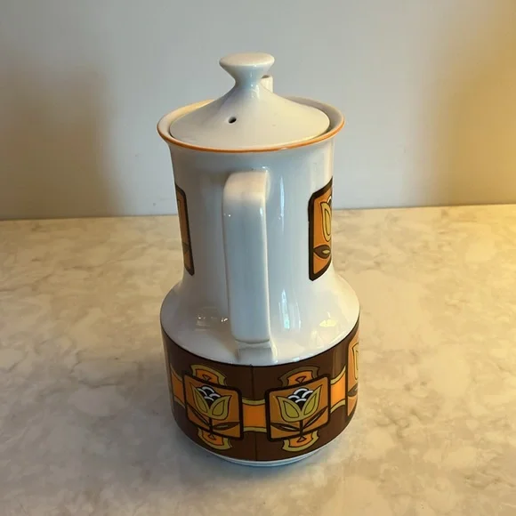 v i n t a g e :: 60s Midcentury Modern MCM Large Coffee Tea Pot chocolate pot - Picture 4 of 11